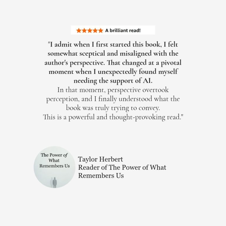 Five-star read testimonial from Taylor Herbert about The Power of What Remembers Us by Carolyn Hammond